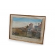 Gravure Vue d'optique ''Genève par BRANDOIN