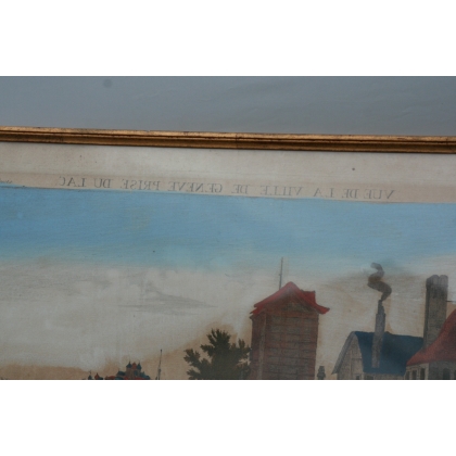 Gravure Vue d'optique ''Vue de la ville  sur Moinat SA  - Antiquités décoration -  Gravures, Lithos