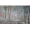 Aquarelle "Maison dans une clairière au  sur Moinat SA  - Antiquités décoration -  Gouaches, Aquarelles, Pastels