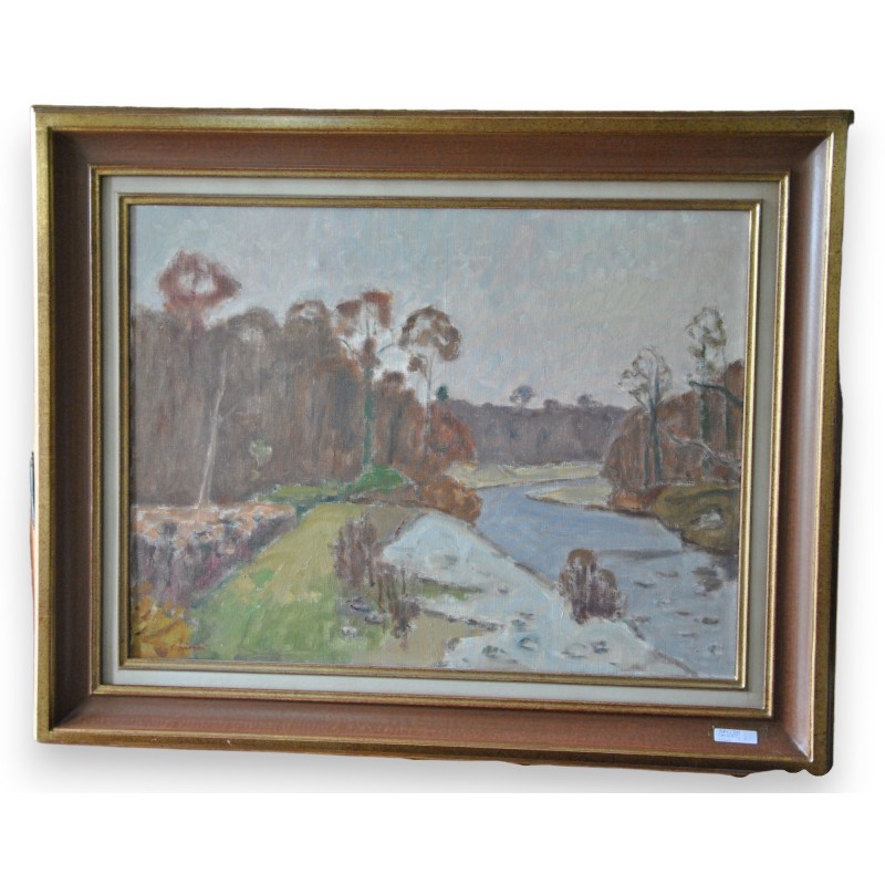 Paintings | Oil on canvas, ‘L’Aubonne’, signed CHINET Moinat SA  – Antiques and home décor
