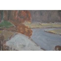 Paintings | Oil on canvas, ‘L’Aubonne’, signed CHINET Moinat SA  – Antiques and home décor