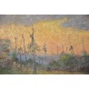 Paintings | Oil on wood "Nubi e sole, Ticino" Moinat SA  - Antiques and home décor