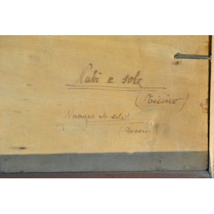 Paintings | Oil on wood "Nubi e sole, Ticino" Moinat SA  - Antiques and home décor