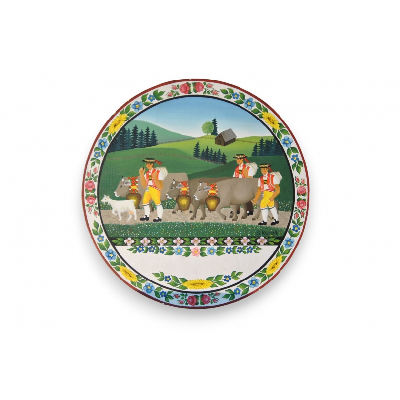 Paintings | Fond de Seille – Oil on wood "Bödeli Moinat SA – Antiques and home décor"