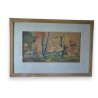 Watercolour painting ‘House in a Forest’, signed on Moinat SA – Antiques and decorative arts – Gouaches, watercolours, pastels