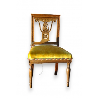 Chaise miniature style Empire, couvert