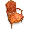 Louis XV armchair with a flat backrest. From  Moinat SA  - Antiques and interior design