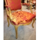 Fauteuil Louis XV dossier plat.