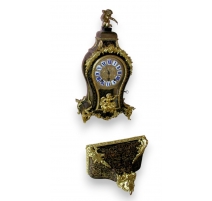 BOULLE clock, gilded bronze or