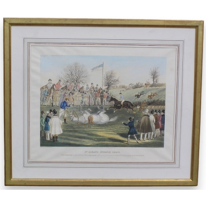 Engraving ‘St Albans Steeplechase’, by Moinat SA – Antiques and decorative items – Engravings, lithographs