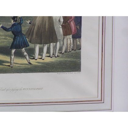 Gravure "St Albans Steeple chase",  sur Moinat SA  - Antiquités décoration -  Gravures, Lithos