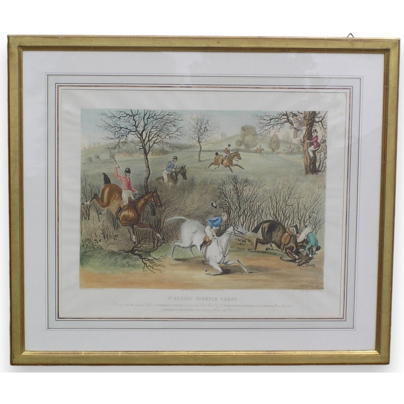 Engraving ‘St Albans Steeplechase’, by Moinat SA – Antiques and decorative items – Engravings, lithographs