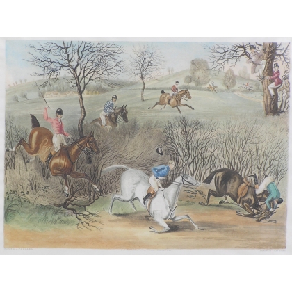 Engraving ‘St Albans Steeplechase’, by Moinat SA – Antiques and decorative items – Engravings, lithographs