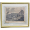 Gravure "One Mile From Gretna", peinte