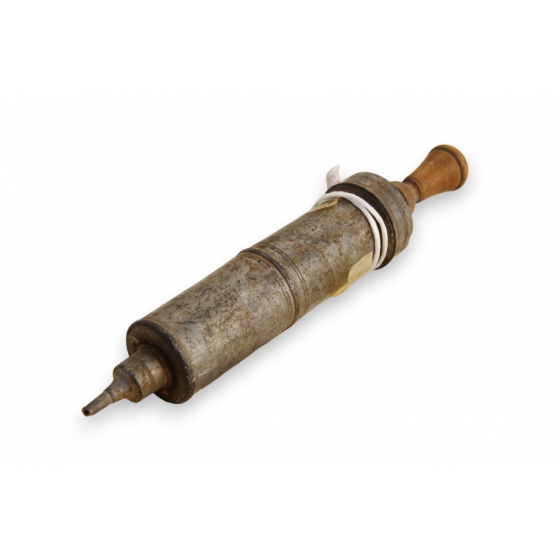 Pewter and wood enema set at Moinat SA – Antiques and home décor