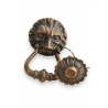 Heurtoir "Tête de lion" en laiton bruni