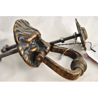 "Lion's Head" door knocker in burnished brass at  Moinat SA  - Antiques and home décor