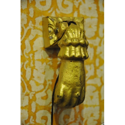 ‘Hand’ door knocker in gilded cast iron at  Moinat SA  - Antiques and home décor