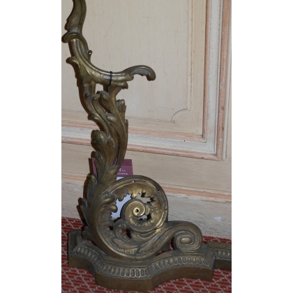  Paire de chenets Napoléon III avec leur sur  Moinat SA  - Antiquités décoration