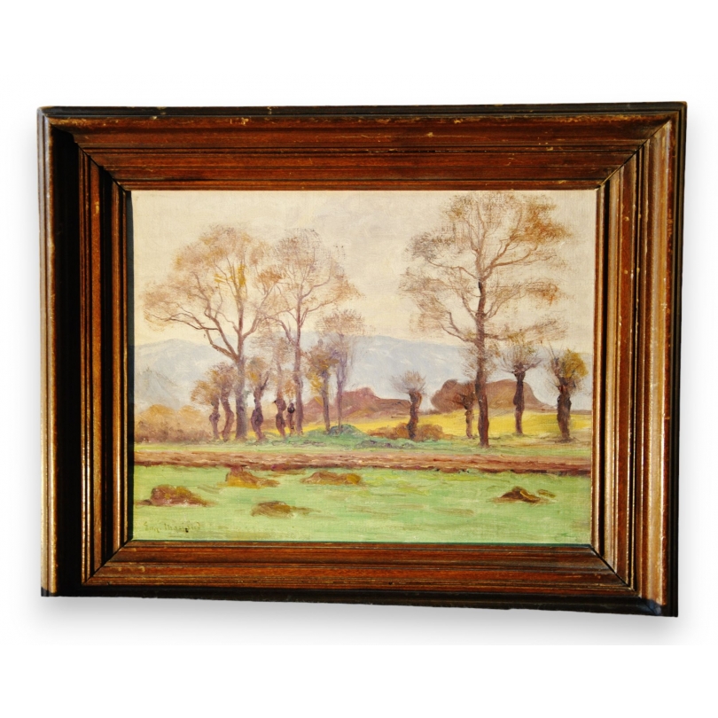 Tableau "Plaine aux Rocailles" signé Eug MORIAUD