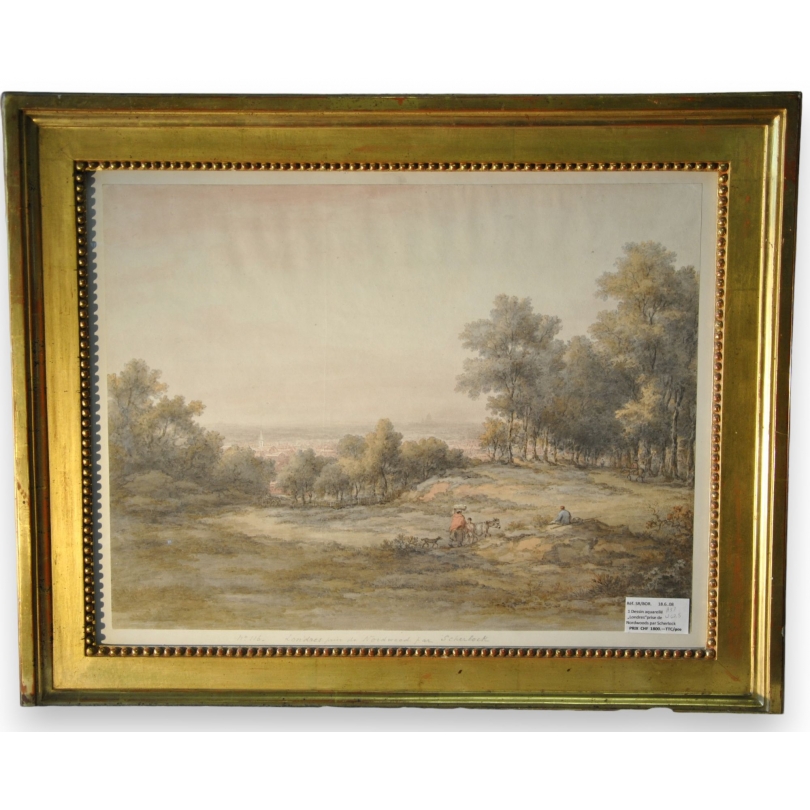  Aquarelle "Londres prise de Nordwood" sur  Moinat SA  - Antiquités décoration