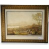  Gravure aquarellée "Vue de la Ville de sur  Moinat SA  - Antiquités décoration