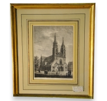 Gravure "Cathédrale de Bâle" par