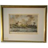 Engraving: ‘View of the town of Estavayer’, by Moinat SA – Antiques and decorative items – Engravings, lithographs