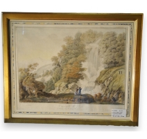 Bureau dos d'âne Louis XV en loupe de noyer