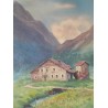 Aquarelle en papier "Paysage, montagnes  sur Moinat SA  - Antiquités décoration -  Gouaches, Aquarelles, Pastels