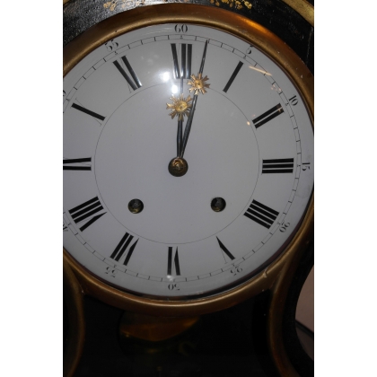 Black-lacquered Neuchâtel clock by Moinat SA – Antiques and home décor