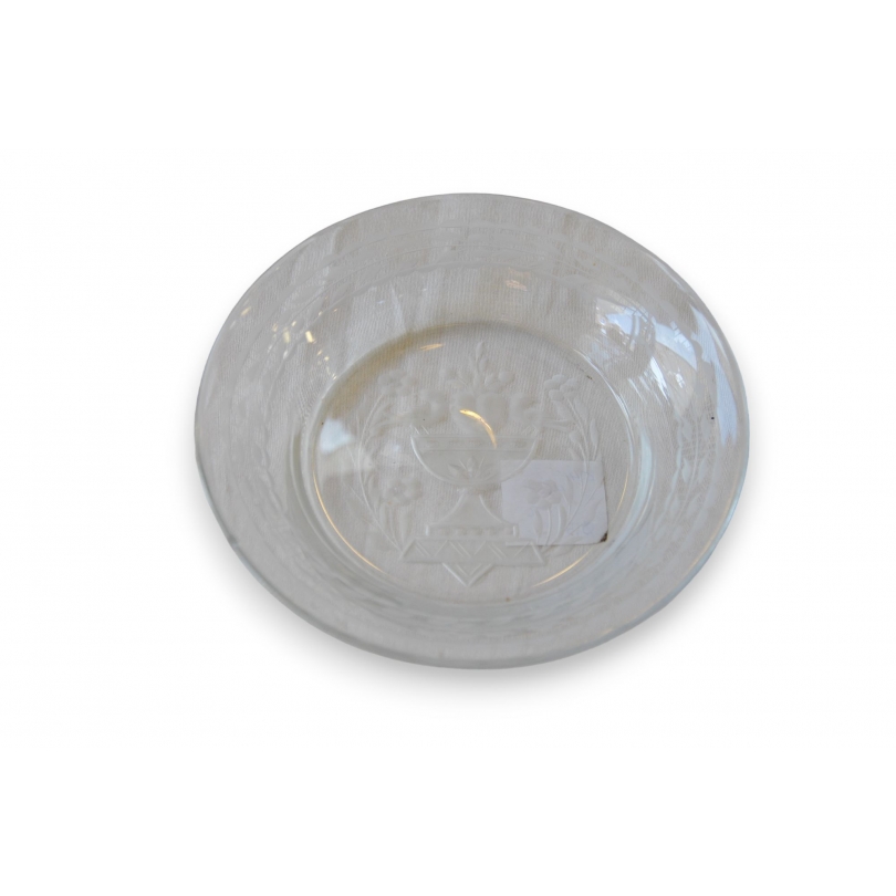 Engraved glass plate by Moinat SA – Antiques and home décor