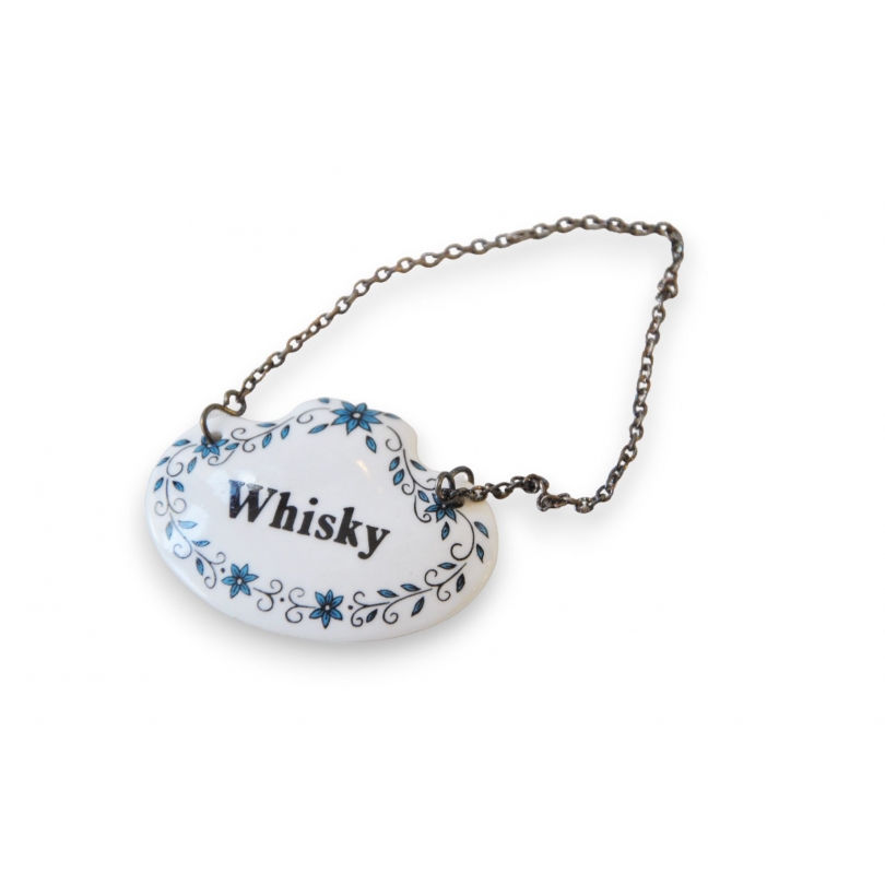 Collier de bouteille " Whisky" en porcelaine