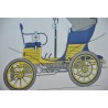 Gravure voiture "1899 F.I.A.T"  sur Moinat SA  - Antiquités décoration -  Gravures, Lithos