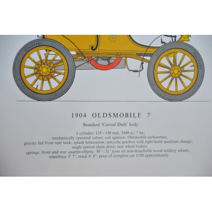 Gravure voiture "OLDSMOBILE"  sur Moinat SA  - Antiquités décoration -  Gravures, Lithos