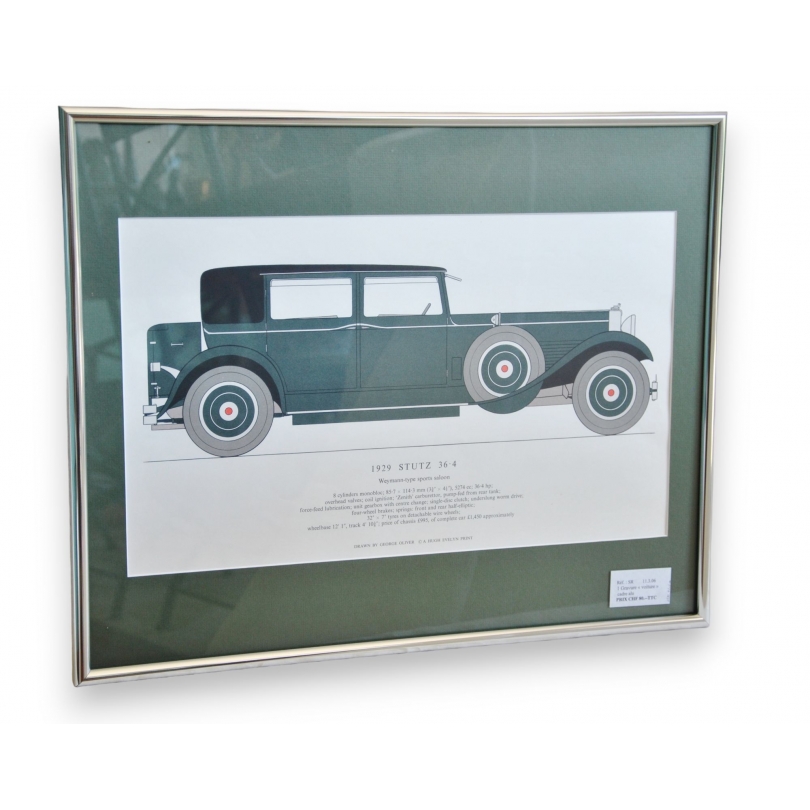 Car engraving "1929 STUTZ 36.4" by Moinat SA – Antiques and decorative items – Engravings, lithographs