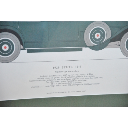 Car engraving "1929 STUTZ 36.4" by Moinat SA – Antiques and decorative items – Engravings, lithographs