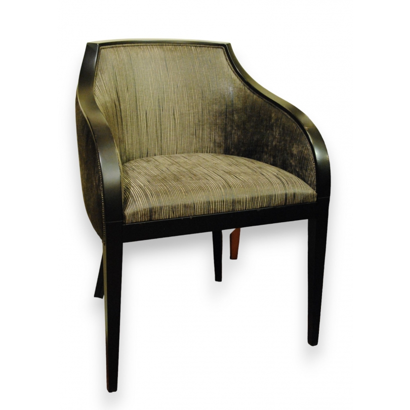 Fauteuil "Bridge" en hêtre mat