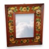  Miroir en bois laqué à motifs floraux sur  Moinat SA  - Antiquités décoration