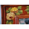  Miroir en bois laqué à motifs floraux sur  Moinat SA  - Antiquités décoration