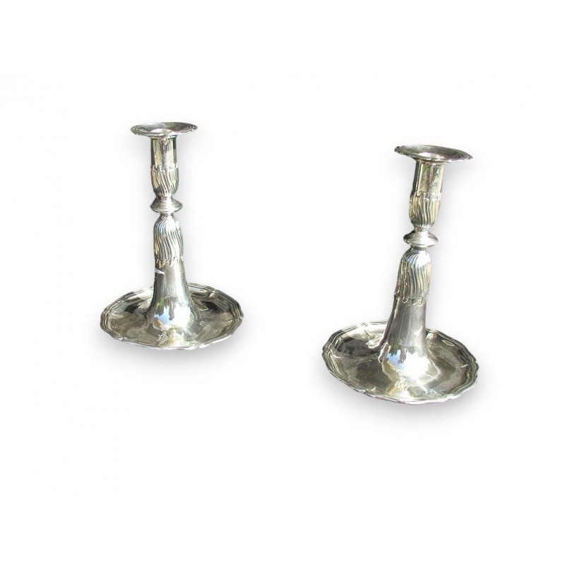 Pair of "Trompette" candlesticks. Available from Moinat SA – Antiques and home décor