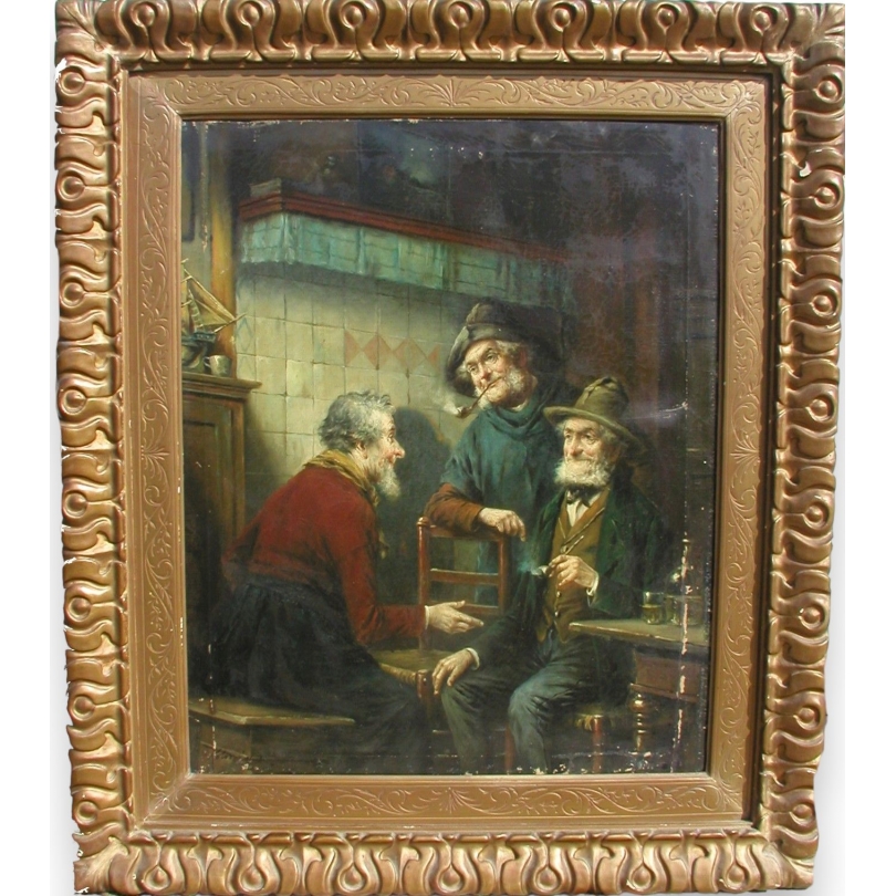 Paintings | Painting: ‘Sailors Smoking Pipes’. Moinat SA  – Antiques and home décor