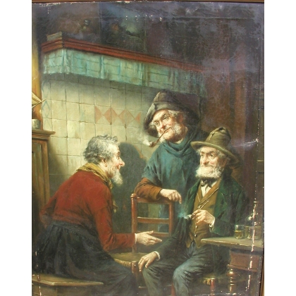 Paintings | Painting: ‘Sailors Smoking Pipes’. Moinat SA  – Antiques and home décor