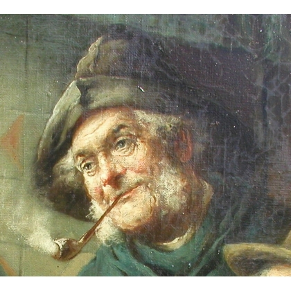 Paintings | Painting: ‘Sailors Smoking Pipes’. Moinat SA  – Antiques and home décor