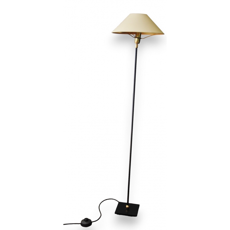  Lampadaire en laiton doré et canon de sur  Moinat SA  - Antiquités décoration