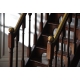 Escalier décoratif en acajou et laiton
