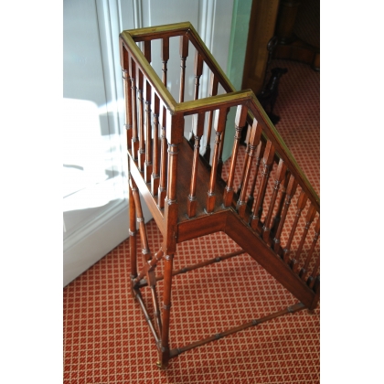 Decorative mahogany and brass staircase at  Moinat SA  - Antiques and home décor