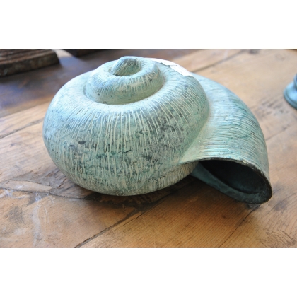 Bronze Escargot moyen patine verte