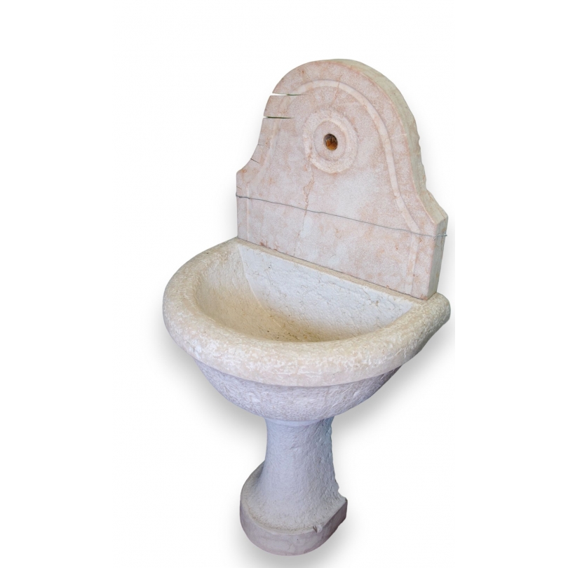  Fontaine murale demi-lune en marbre sur  Moinat SA  - Antiquités décoration