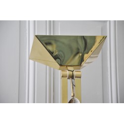  Lampadaire halogène socle carré en sur  Moinat SA  - Antiquités décoration